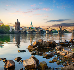 Image showing Stones on Vltava river