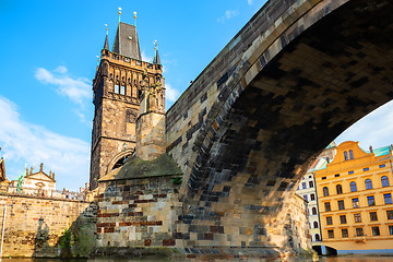 Image showing Charles bridge from below