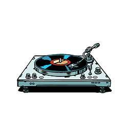 Image showing vinyl record player. isolate on white background