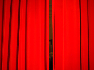 Image showing red curtain background