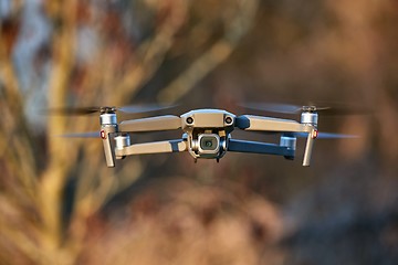 Image showing Drone flying outdoors