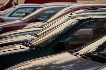 Image showing Cars parked in a lot