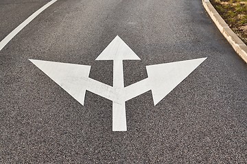 Image showing Arrow sign showing all directions