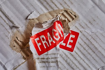 Image showing Fragile stamp closeup