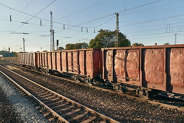 Image showing Freight Train Wagons