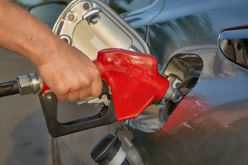 Image showing Fuel Nozzle Filling Car