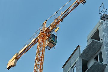 Image showing Urban Building Construction With Crane