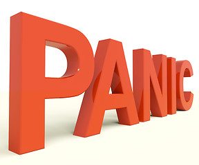 Image showing Panic Word As Symbol for Emergency And Stress