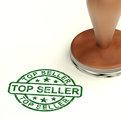 Image showing Top Seller Stamp Shows Best Services Or Product