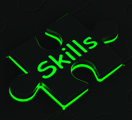 Image showing Skills Puzzle Shows Experience And Abilities