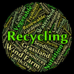 Image showing Recycling Word Shows Eco Friendly And Environmentally