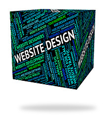 Image showing Website Design Represents Domain Domains And Designs
