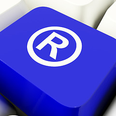 Image showing Registered Computer Key In Blue Showing Patent Or Trademark