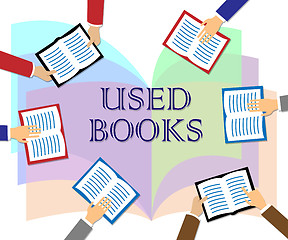 Image showing Used Books Indicates Second Hand And Fiction