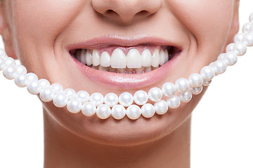 Image showing Smiling girl with white teeth