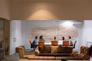 Image showing Business Team At A Meeting at modern office building