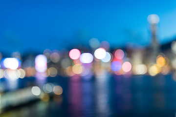 Image showing Blur view of Hong Kong city