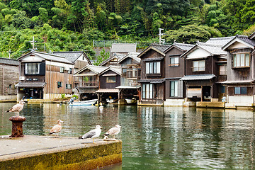 Image showing Seaside town in Ine-cho of Kyoto