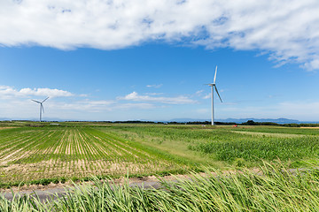 Image showing Wind turbines generating electricity