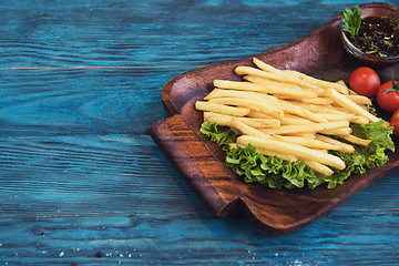 Image showing Fried potato at plate