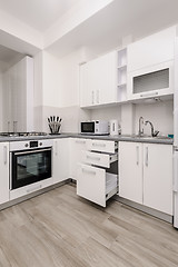 Image showing Modern white kitchen