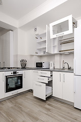 Image showing Modern white kitchen