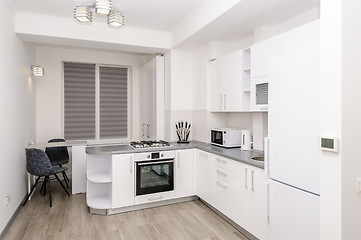 Image showing Modern white kitchen