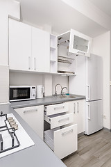 Image showing Modern white kitchen