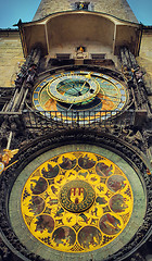 Image showing Old Town Hall Tower with Astronomical Clock in Prague