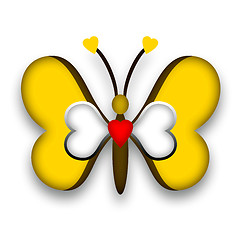 Image showing Yellow butterfly