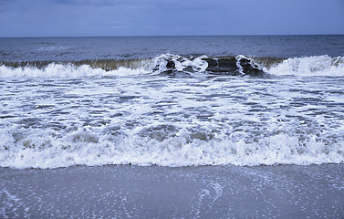 Image showing Rough water and waves in Pacific Ocean