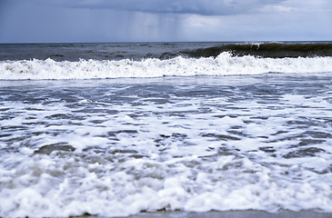 Image showing Rough water and waves in Pacific Ocean