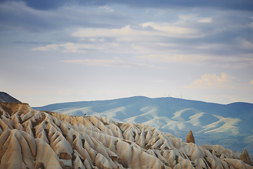 Image showing Rock limestone and tuff formations in Cappadocia