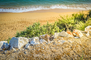 Image showing Landscape with stones and sea in Portugal