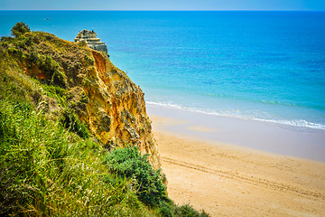 Image showing A view of a Praia da Rocha, Algarve, Portugal