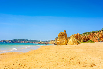 Image showing Beach Praia da Rocha in Portimao, Algarve, Portugal