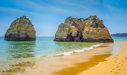 Image showing Big rocks the ocean in Portugal