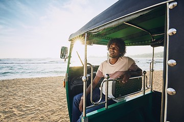 Image showing Portrait of tuk tuk driver