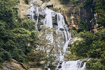 Image showing Waterfall in the middle of pure nature