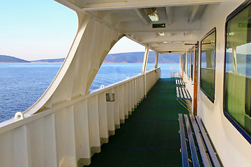 Image showing Ferry boat corridor