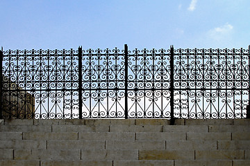 Image showing Ironwork fence