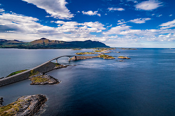 Image showing Atlantic Ocean Road aerial photography.