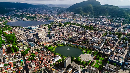 Image showing Bergen is a city and municipality in Hordaland on the west coast