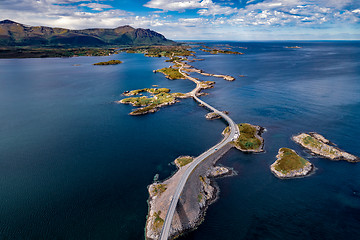 Image showing Atlantic Ocean Road aerial photography.