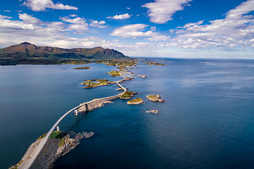 Image showing Atlantic Ocean Road aerial photography.