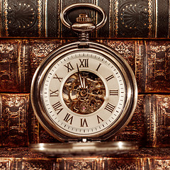 Image showing Close up on vintage clock