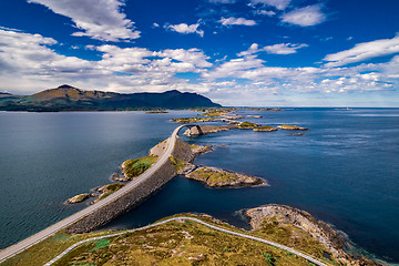 Image showing Atlantic Ocean Road aerial photography.