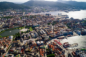 Image showing Bergen is a city and municipality in Hordaland on the west coast