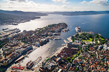 Image showing Bergen is a city and municipality in Hordaland on the west coast