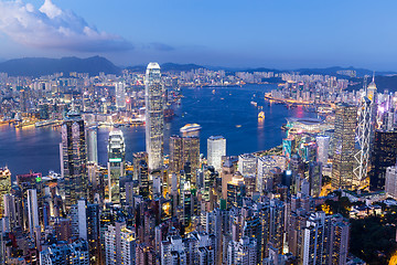 Image showing Hong Kong sunset